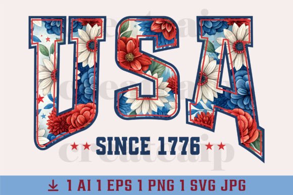 4th of July PNG: USA 1776 Graphics for T-Shirt Designs