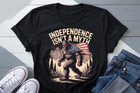 Bigfoot USA PNG: Graphics for T-Shirt Designs