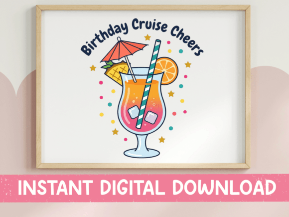 Birthday Cruise Cheers SVG: Graphics for T-Shirt Designs