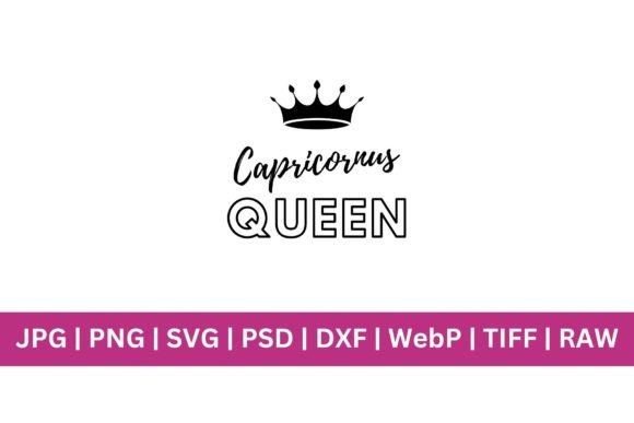 Capricornus Queen SVG: Graphics for T-Shirt Designs