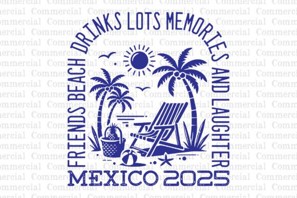 Mexico 2025 Family Vacation Graphics for T-Shirt Designs