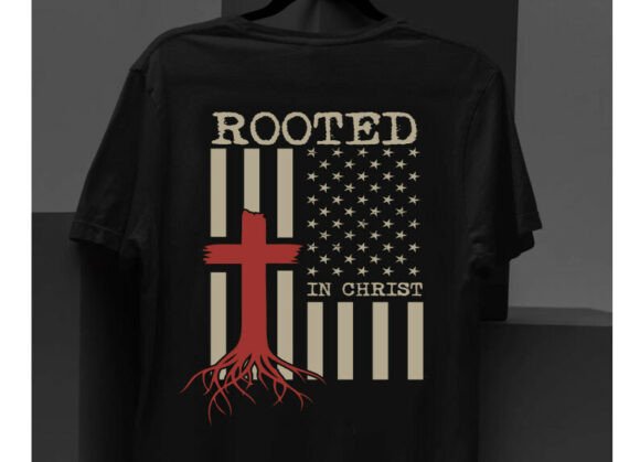 Rooted in Christ Graphics for T-Shirt Designs