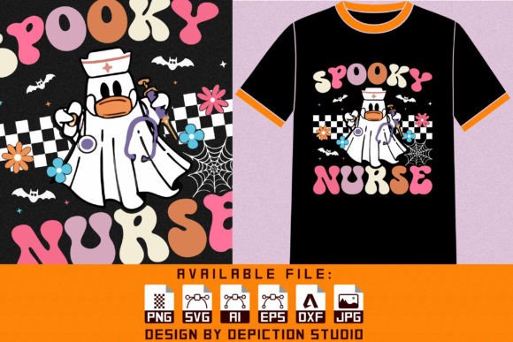 Spooky Nurse Halloween Graphics for T-Shirt Designs
