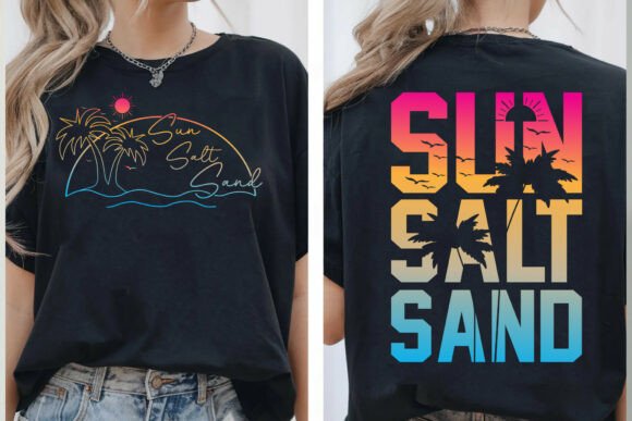 Summer Sun Salt Sand SVG: Graphics for T-Shirt Designs